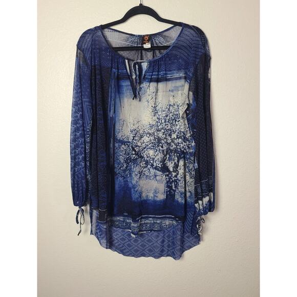 SUPER RARE JEAN PAUL GAULTIER MESH HIGH LOW TOP / TUNIC / COVER UP Size S - Picture 3 of 16